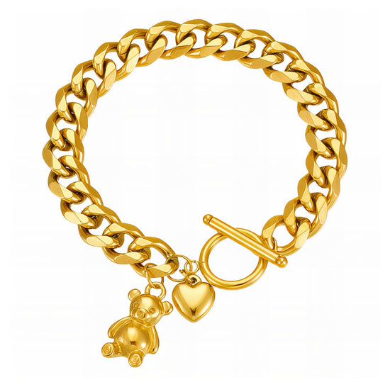 Bear bracelet in gold